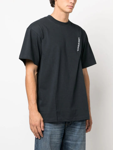 logo embroidered pinched T-shirt