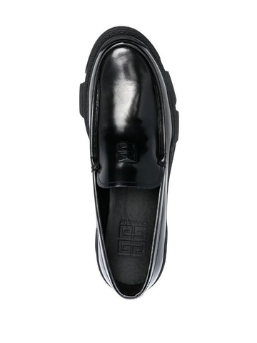 Embossed logo loafers