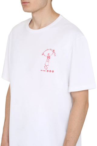 Skeleton Print Cotton T-shirt