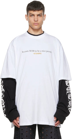 White 0.00 Dollar T-Shirt
