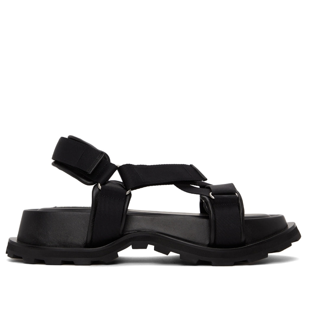 Black Webbing Sandals