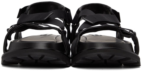 Black Webbing Sandals