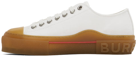 White Logo Detail Low-Top Sneakers